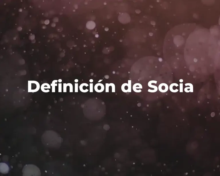Definición de Socia