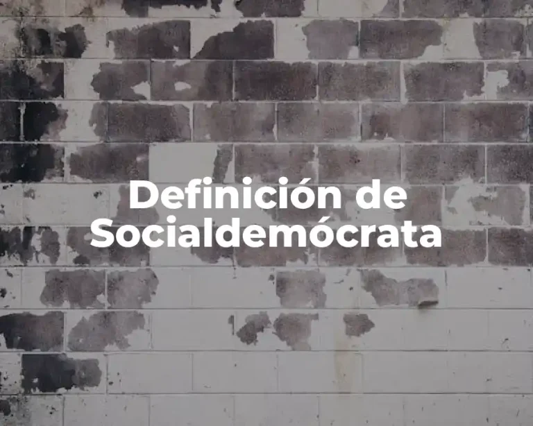 Definición de Socialdemócrata