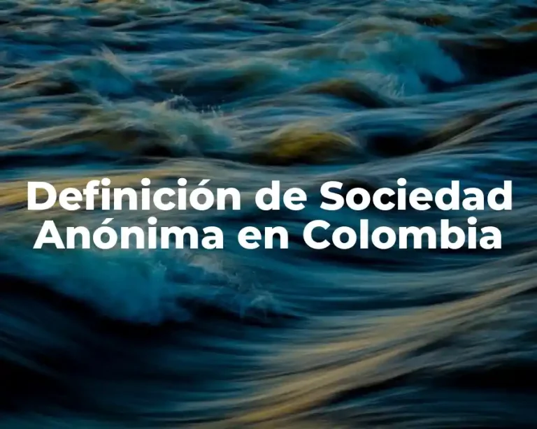 Definición de Sociedad Anónima en Colombia