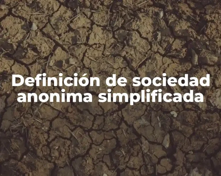 Definición de sociedad anonima simplificada