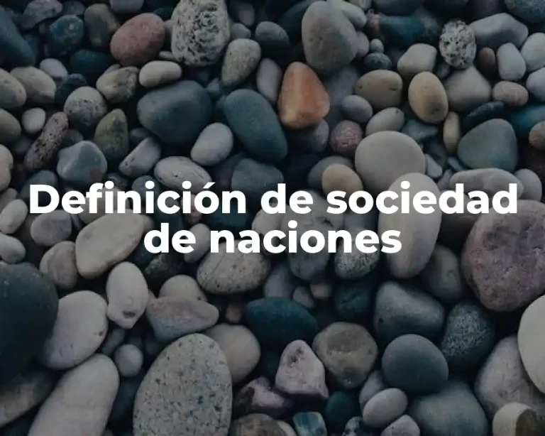 Definición de sociedad de naciones