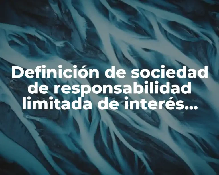 Definición de sociedad de responsabilidad limitada de interés público