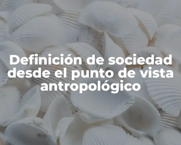 Definición de sociedad desde el punto de vista antropológico