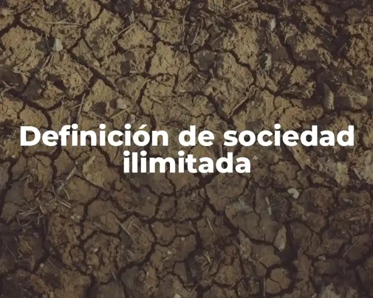 Definición de sociedad ilimitada