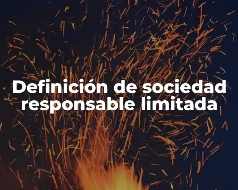 Definición de sociedad responsable limitada