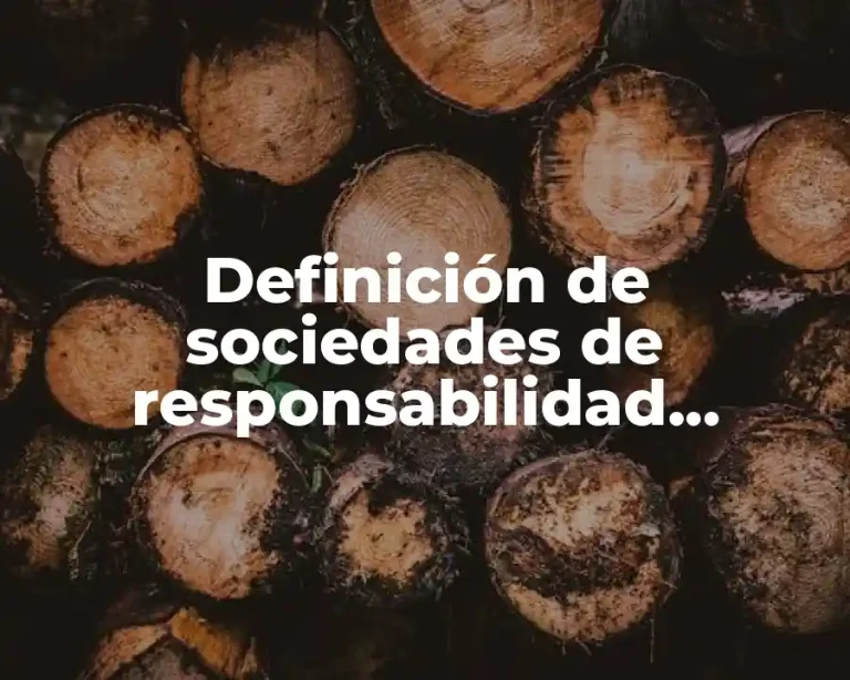 Definición de sociedades de responsabilidad limitada