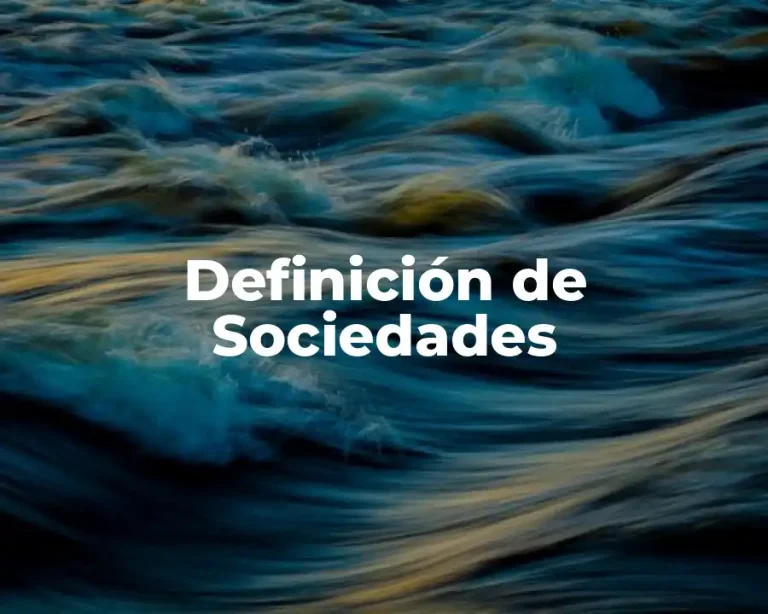 Definición de Sociedades