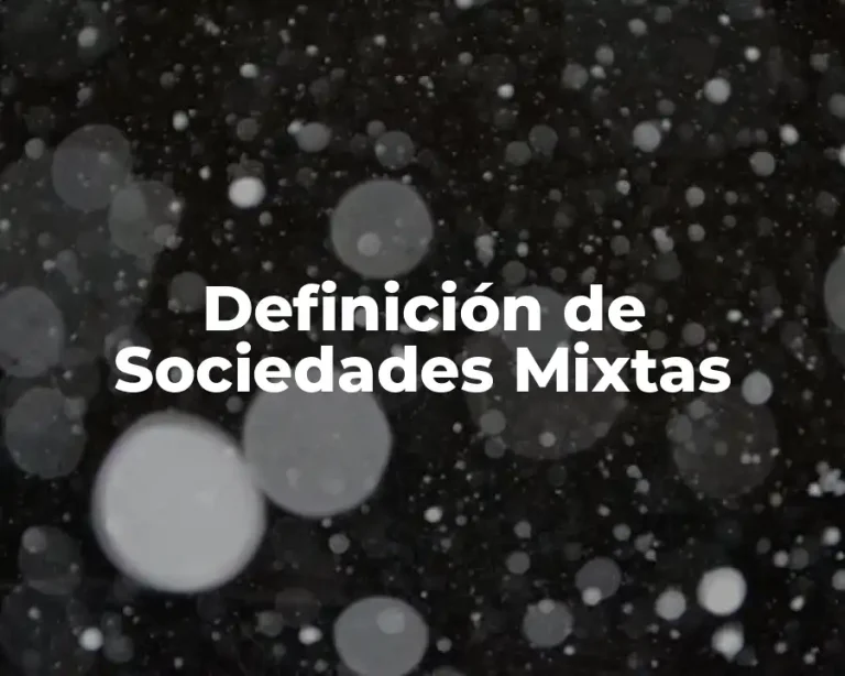Definición de Sociedades Mixtas