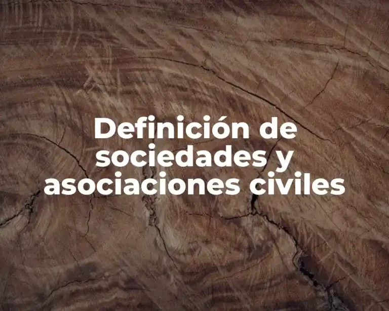 Definición de sociedades y asociaciones civiles