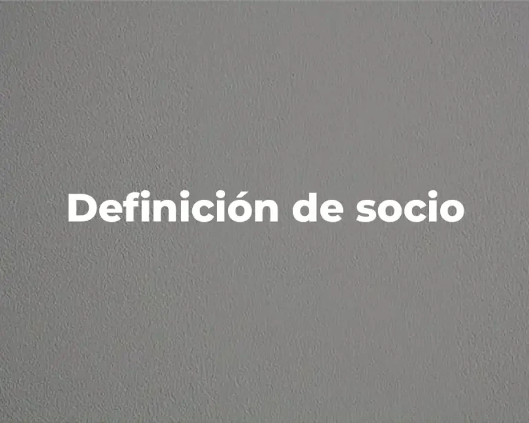 Definición de socio