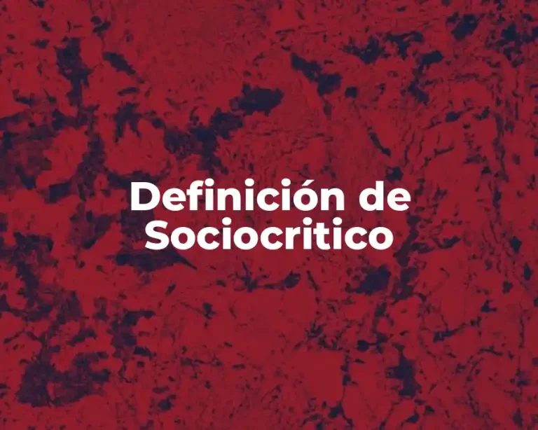 Definición de Sociocritico