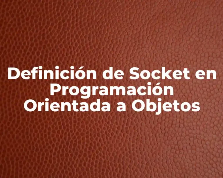 Definición de Socket en Programación Orientada a Objetos