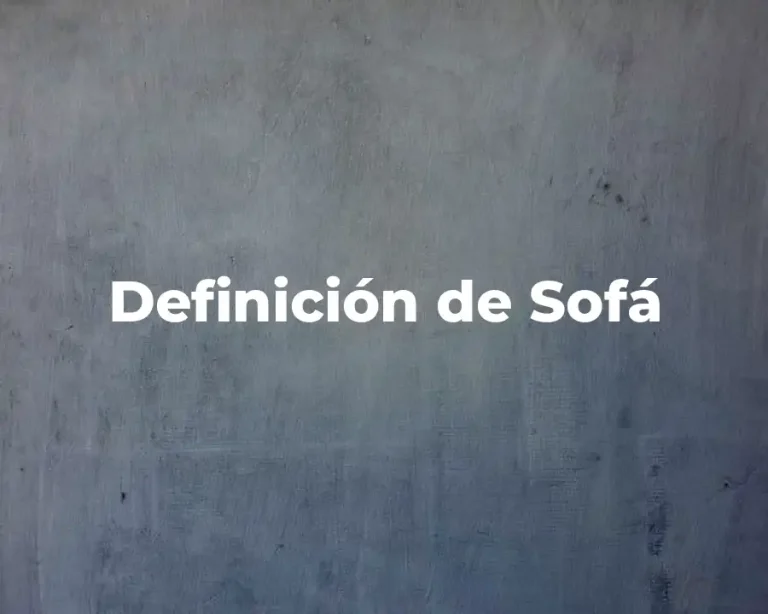 Definición de Sofá