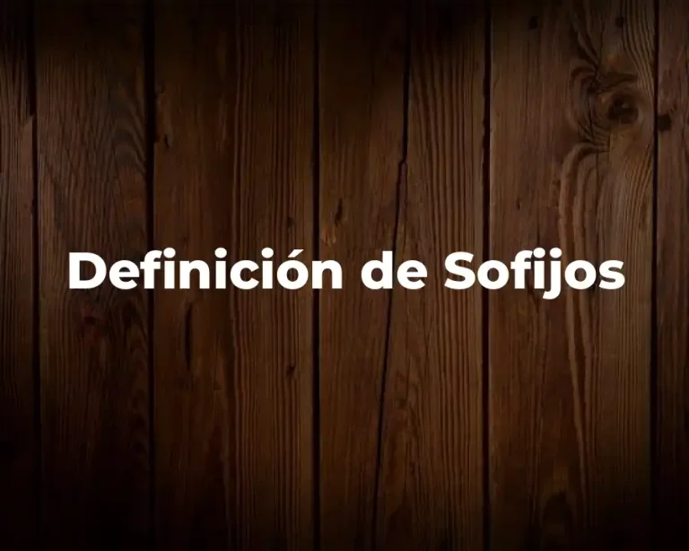 Definición de Sofijos
