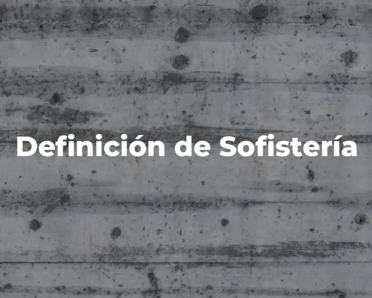 Definición de Sofistería