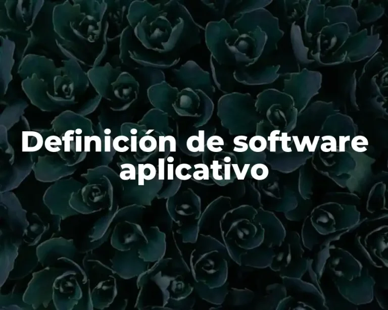 Definición de software aplicativo