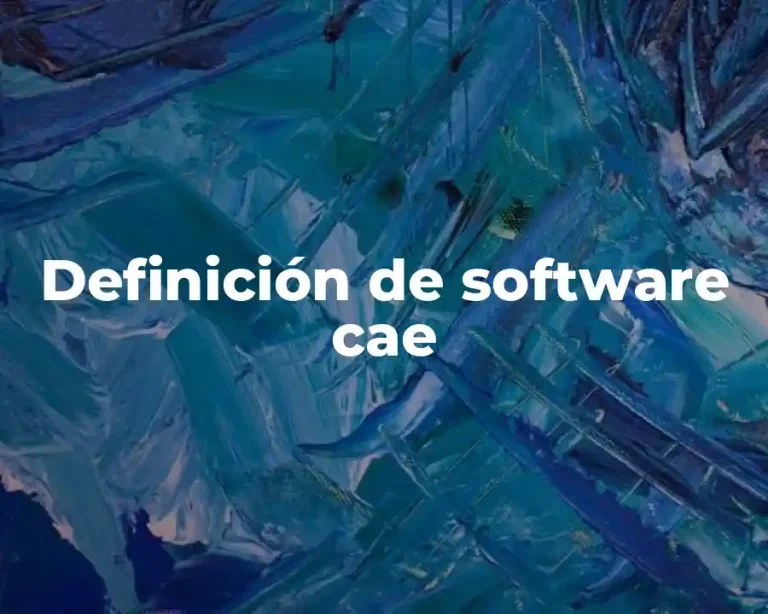 Definición de software cae