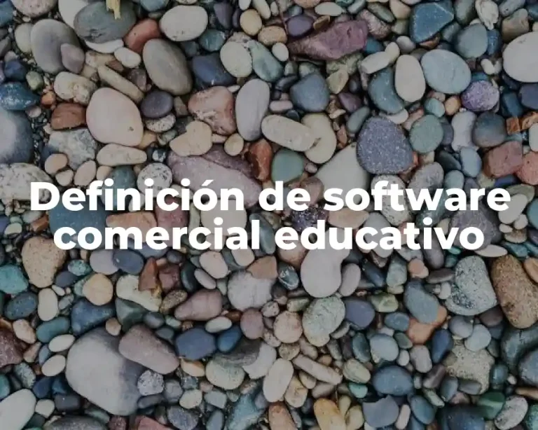 Definición de software comercial educativo