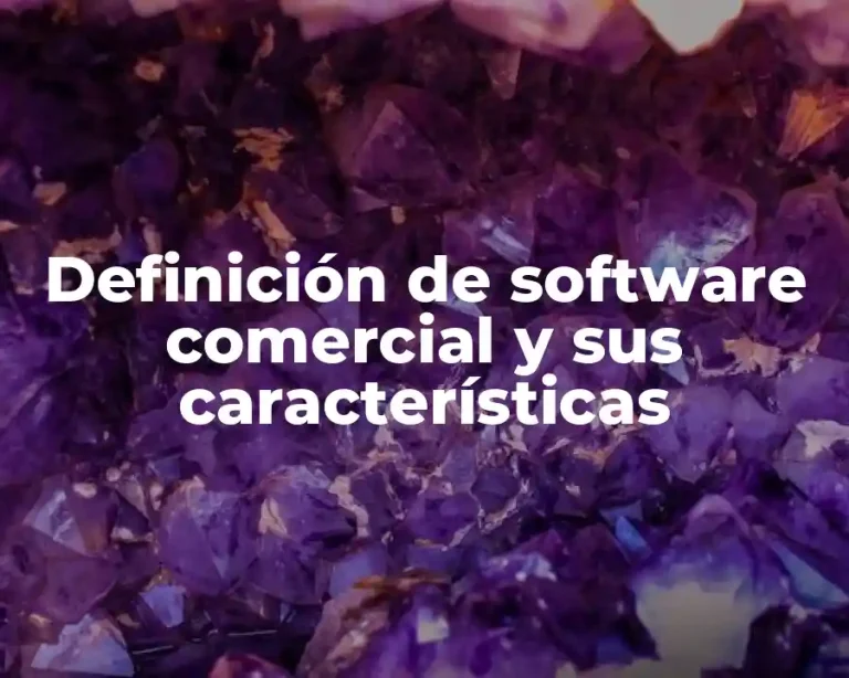 Definición de software comercial y sus características