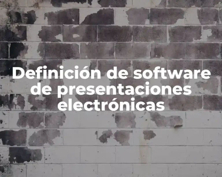 Definición de software de presentaciones electrónicas