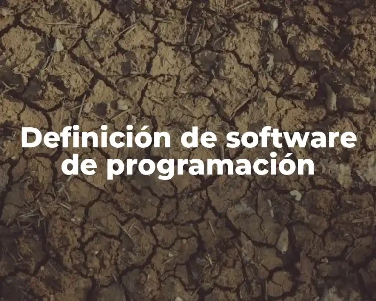 Definición de software de programación