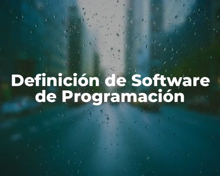 Definición de Software de Programación