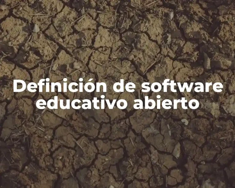 Definición de software educativo abierto