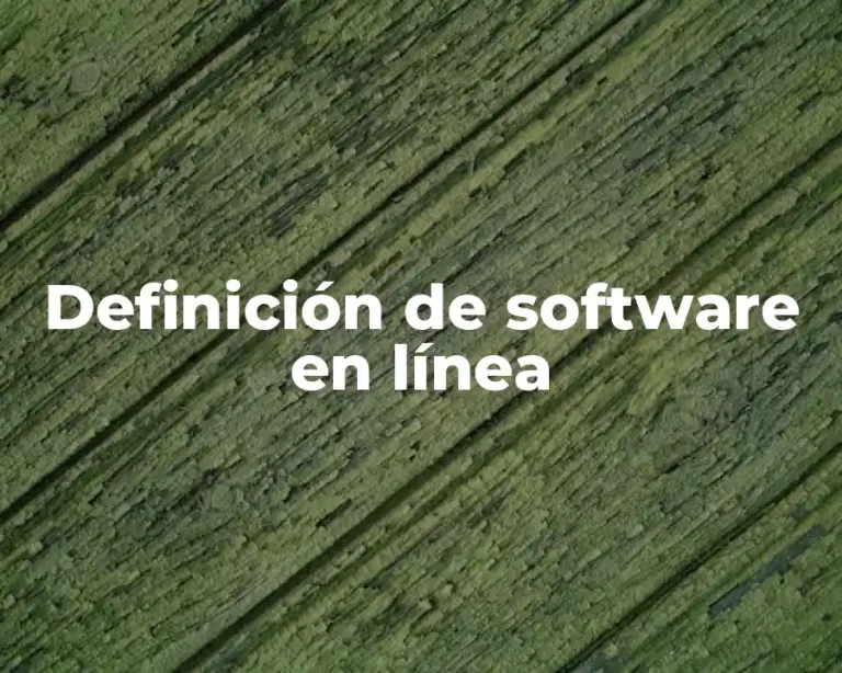 Definición de software en línea