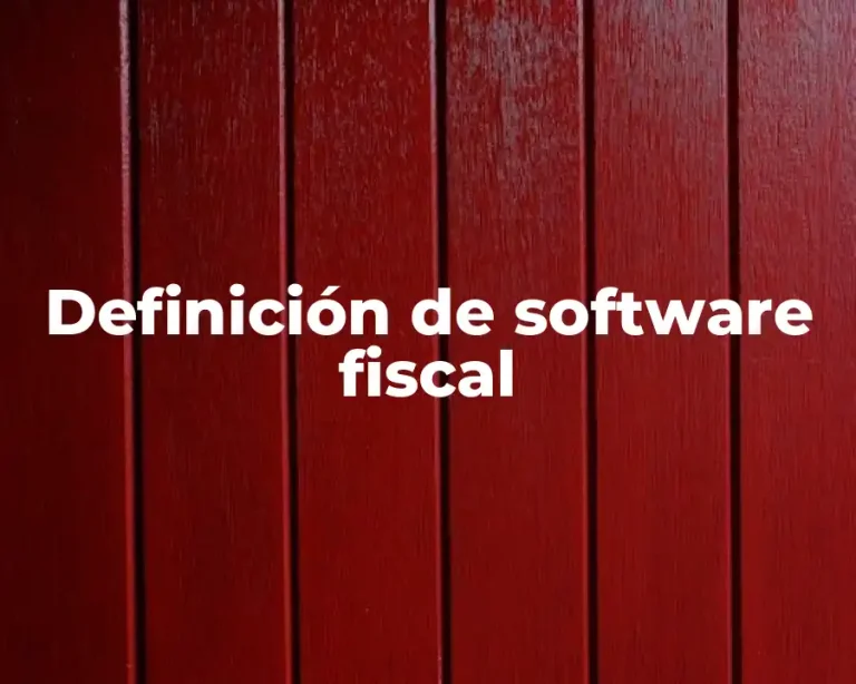 Definición de software fiscal