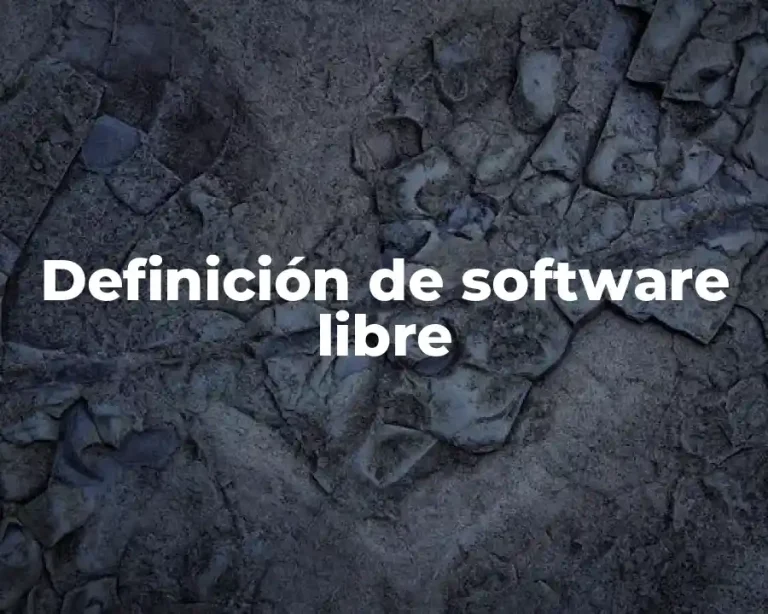 Definición de software libre