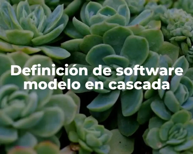 Definición de software modelo en cascada