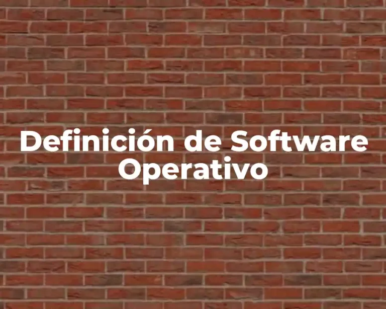Definición de Software Operativo