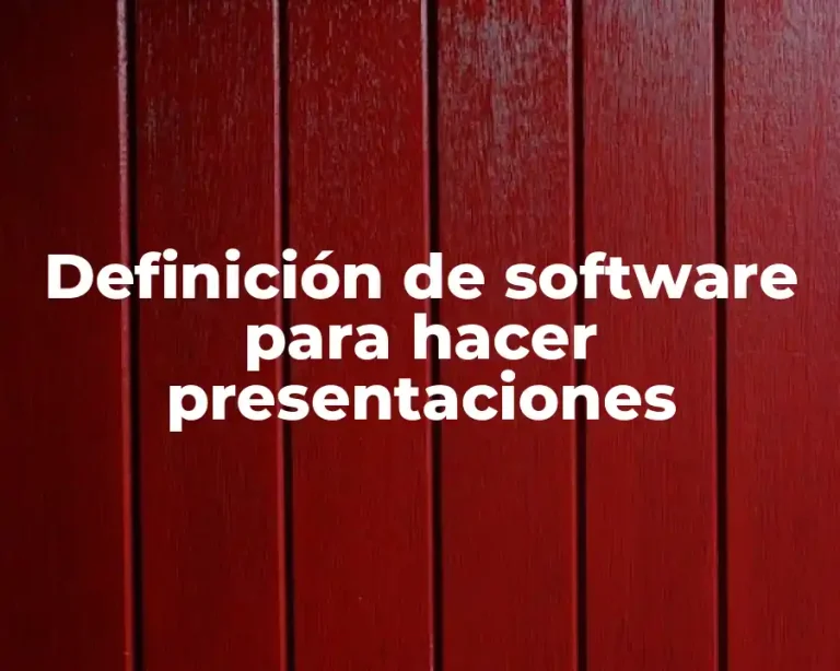 Definición de software para hacer presentaciones