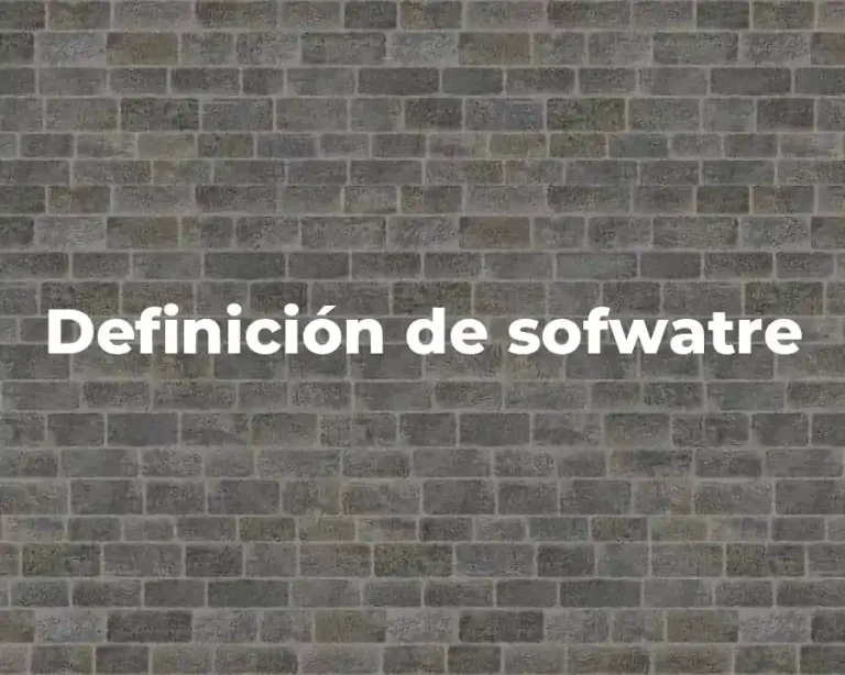 Definición de sofwatre