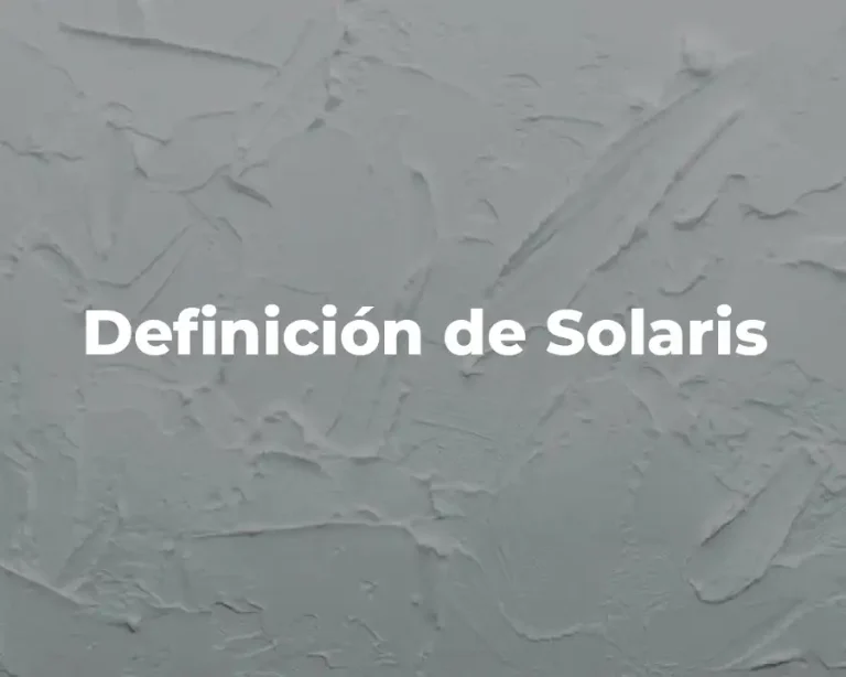 Definición de Solaris
