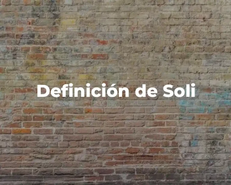 Definición de Soli