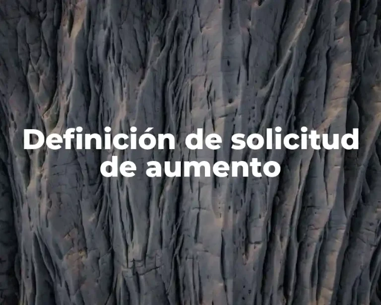 Definición de solicitud de aumento
