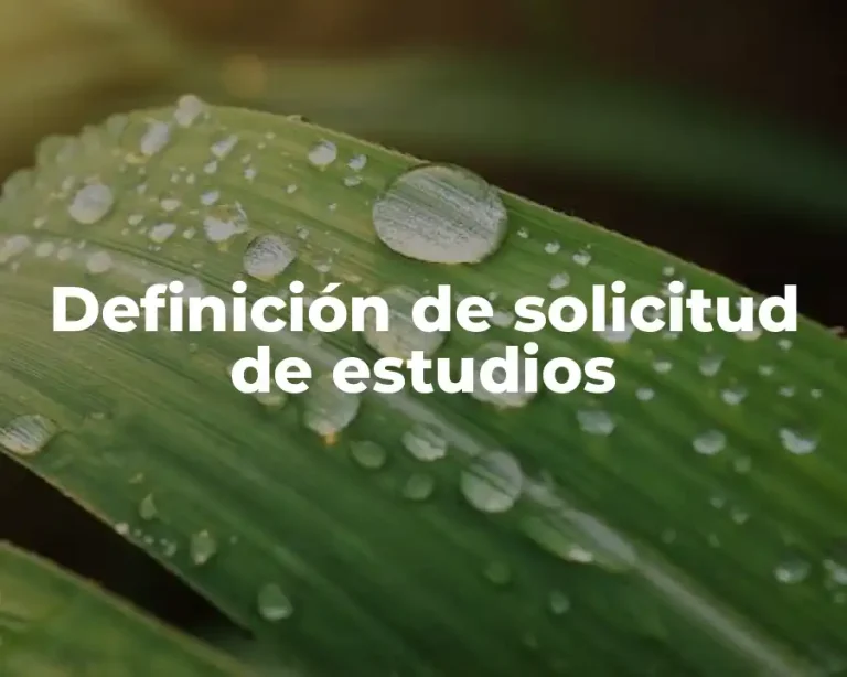 Definición de solicitud de estudios