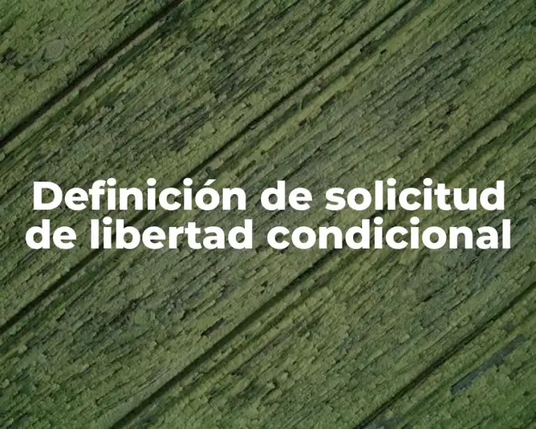 Definición de solicitud de libertad condicional