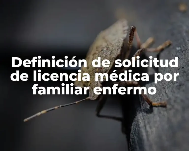 Definición de solicitud de licencia médica por familiar enfermo