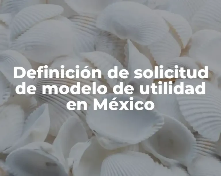 Definición de solicitud de modelo de utilidad en México