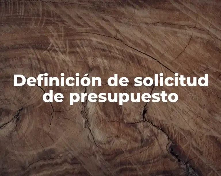 Definición de solicitud de presupuesto