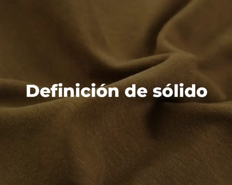 Definición de sólido