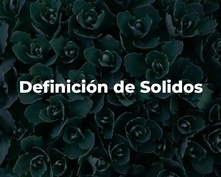Definición de Solidos