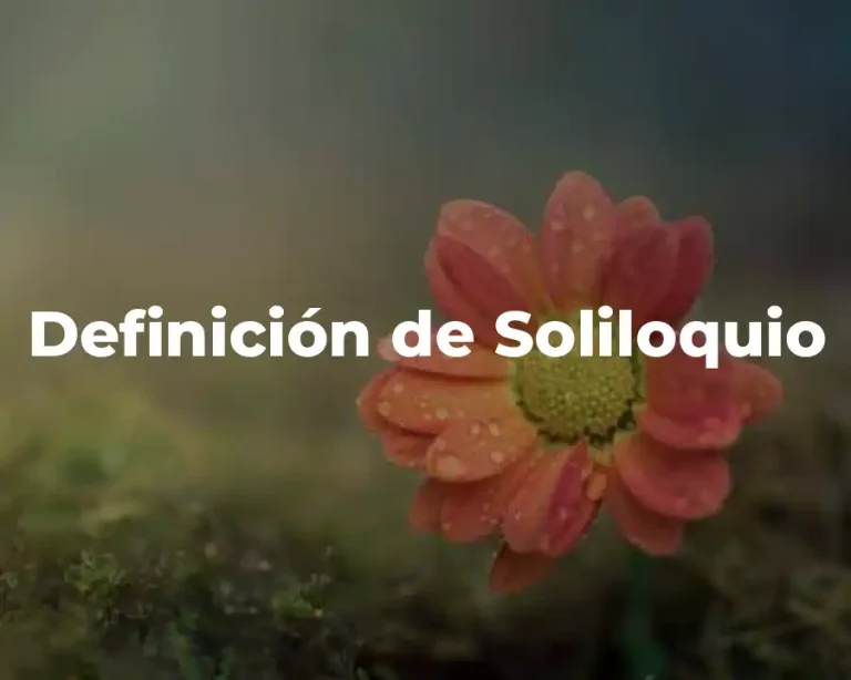 Definición de Soliloquio