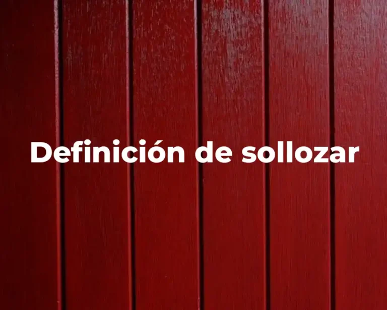 Definición de sollozar
