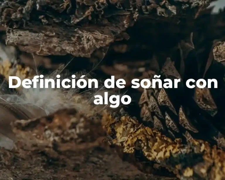 Definición de soñar con algo