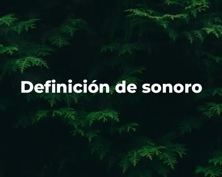 Definición de sonoro