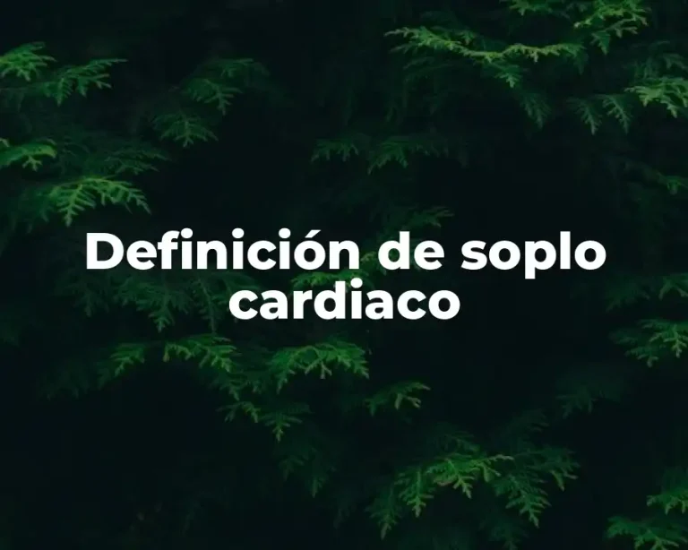 Definición de soplo cardiaco