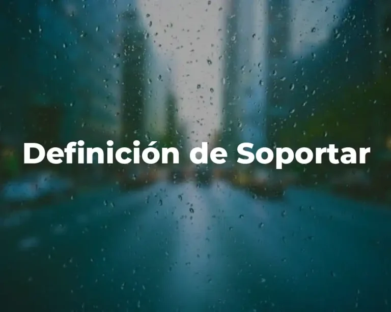 Definición de Soportar